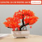 Mini Artificial Bonsai Tree Potted Decor Realistic Faux Greenery 14
