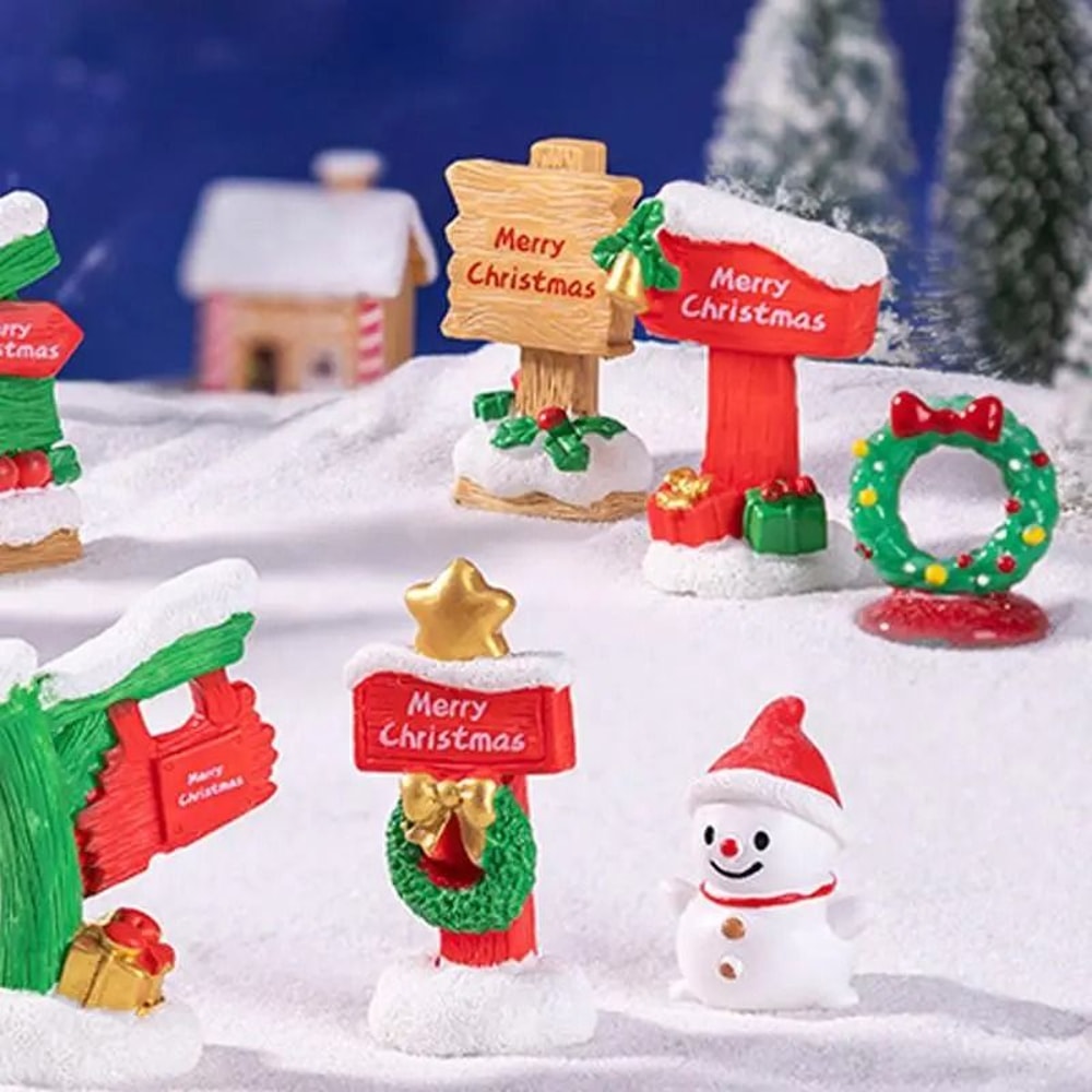 Mini Resin Road Sign Fairy Garden Decor DIY Micro Landscape Dollhouse Ornament 1