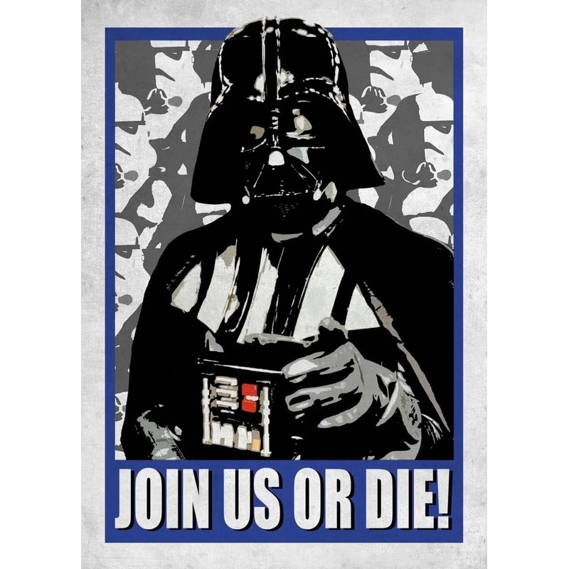 Galactic Retro Propaganda Canvas Poster Space Movie Wall Art 15