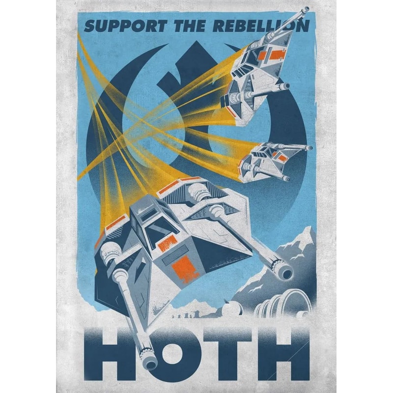 Galactic Retro Propaganda Canvas Poster Space Movie Wall Art 8