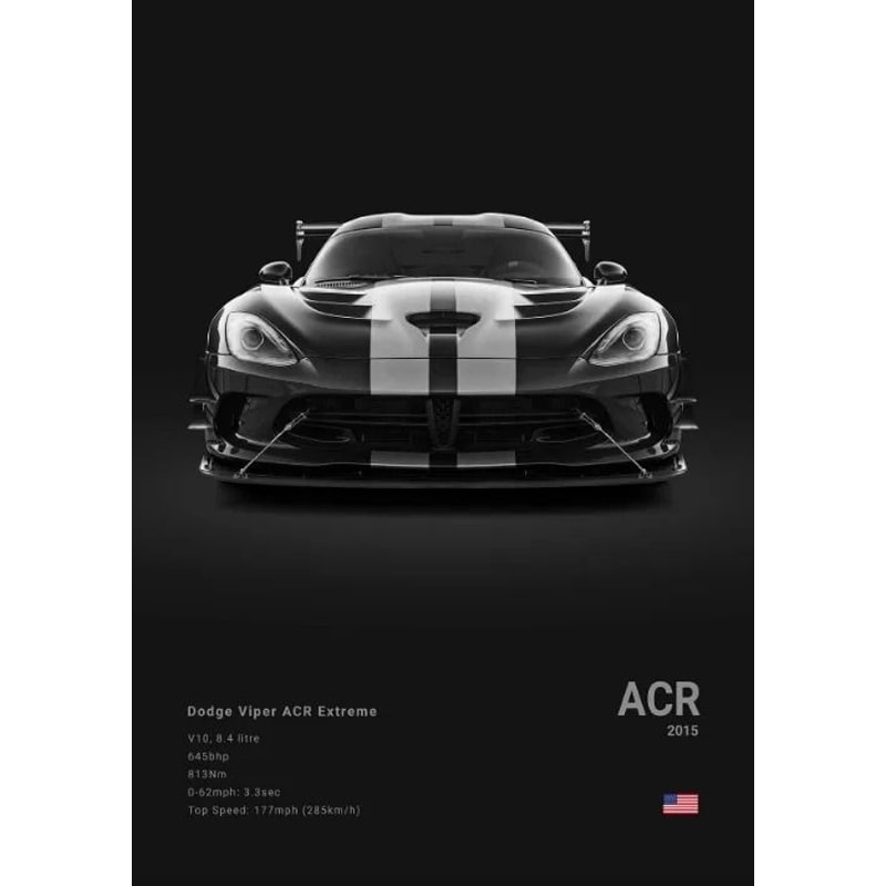 Dodge Challenger SRT Hellcat Redeye Canvas Wall Art Modern Muscle Car Poster 10