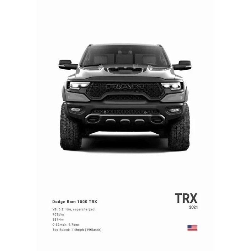 Dodge Challenger SRT Hellcat Redeye Canvas Wall Art Modern Muscle Car Poster 15