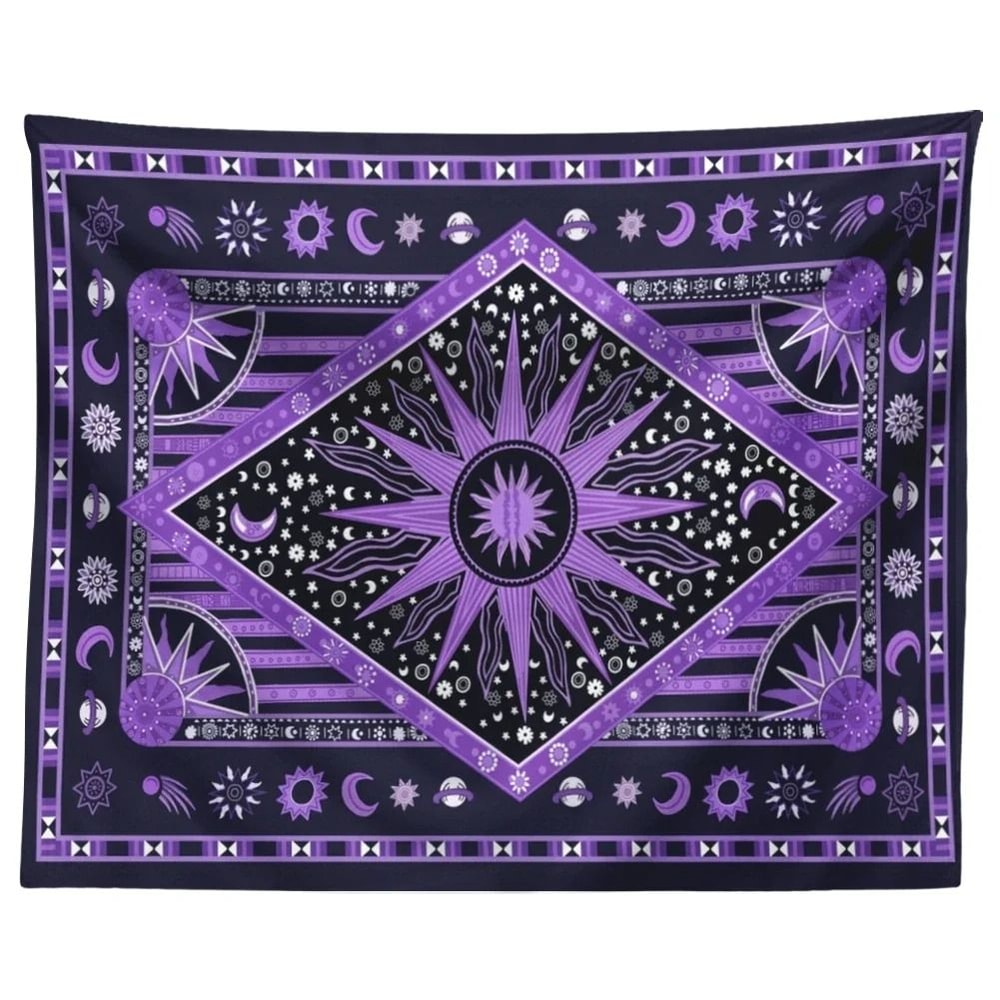 Bohemian Mandala Wall Tapestry Indian Tarot Aesthetic Room Decor 11