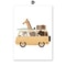 Funny Safari Animals Canvas Wall Art Elephant Giraffe Nordic Nursery Decor 8