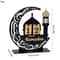Black Gold Ramadan Countdown Calendar Acrylic Eid Mubarak Decorative Table Ornament 8