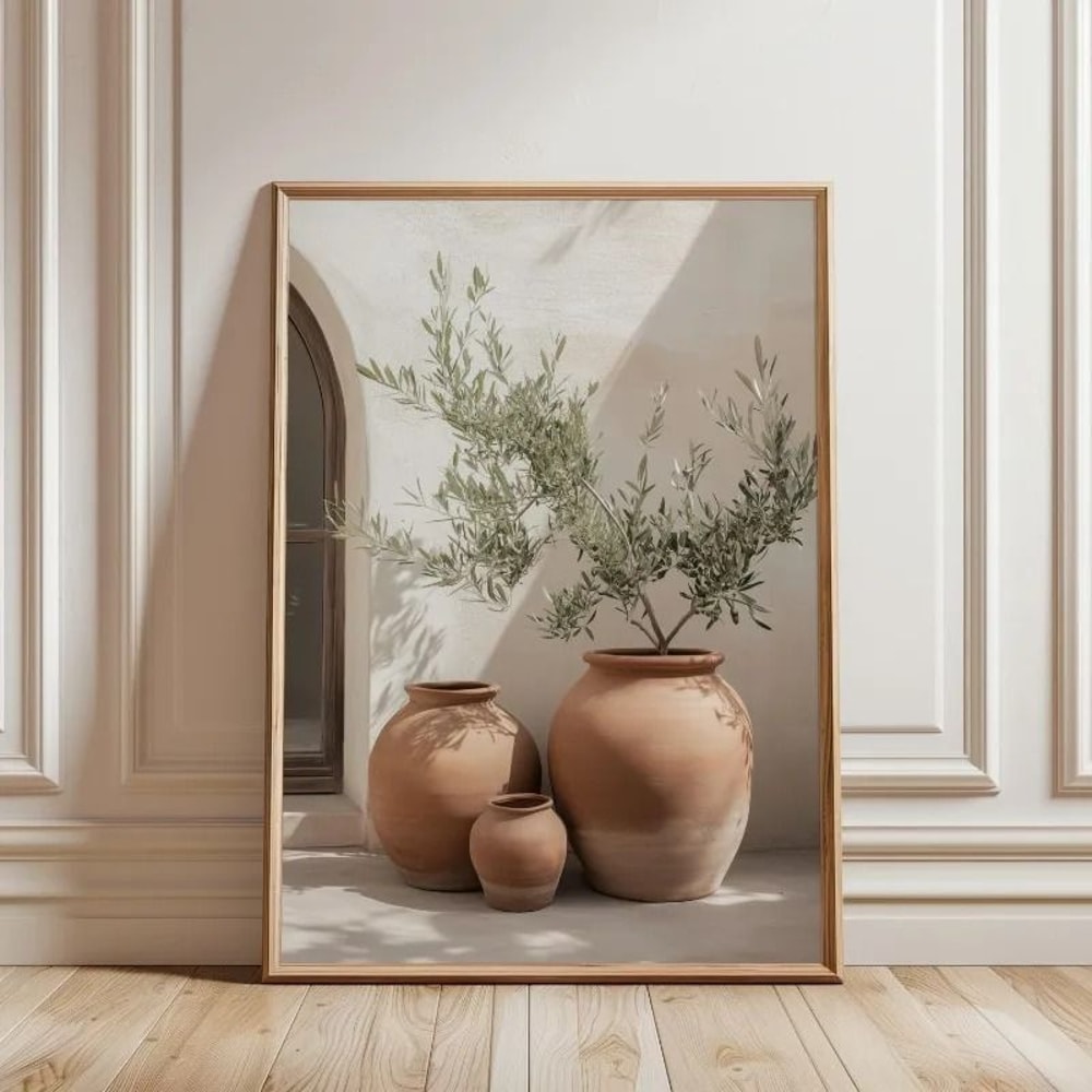 Minimalist Mediterranean Olive Tree Canvas Print For Natural Home Decor 20