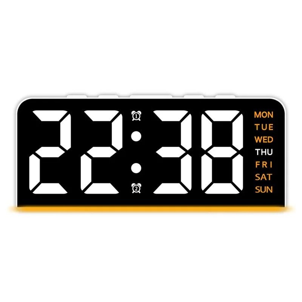 Smart LED Digital Alarm Clock With Dual Alarms Night Light Date Display 13