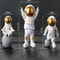 4Piece Astronaut Figurine Set SpaceThemed Desk Decor Educational Toy 5