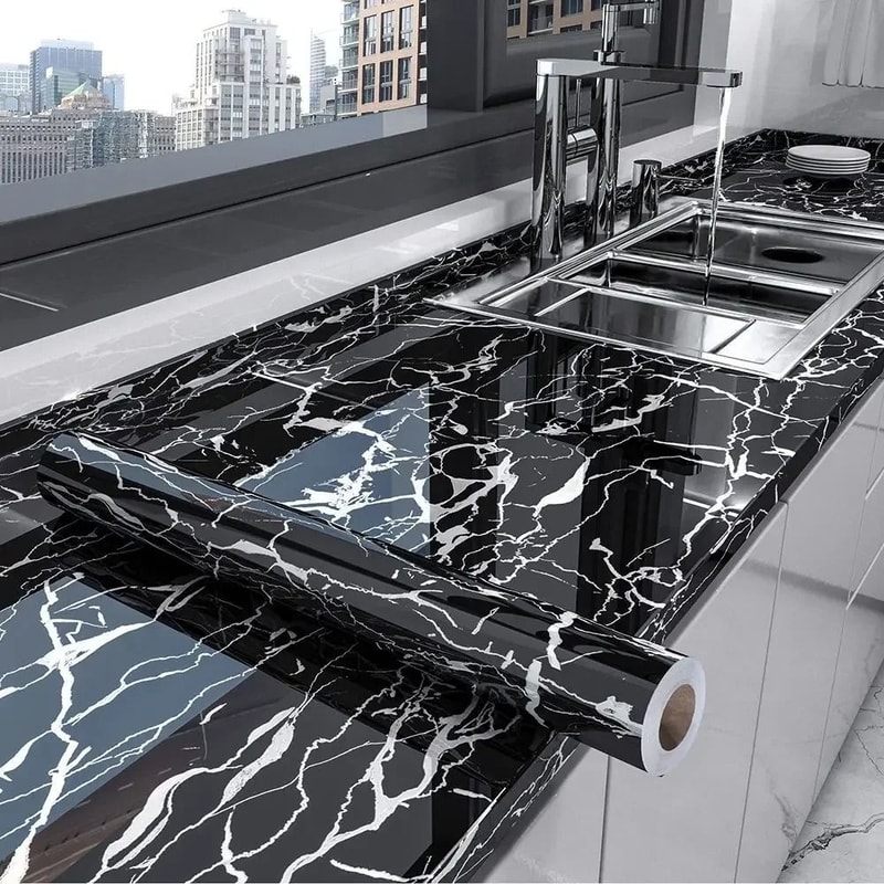 Waterproof Marble Peel And Stick Wallpaper Modern SelfAdhesive Kitchen Bathroom Contact Paper 6