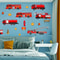 Cartoon Fire Truck Wall Decal Stickers For Kids Room Playroom Decor 0