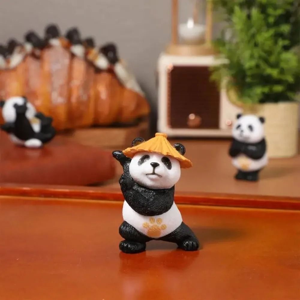 Cute Mini Kung Fu Panda Figurine For Desk Bonsai Fairy Garden Decor 5