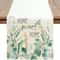 Spring Eucalyptus Leaf Table Runner Botanical Green Dining Decor 7