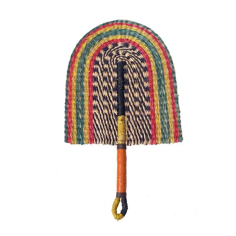 Nordic Handwoven Seaweed Wall Fan Boho Natural Hanging Decor Accent 5