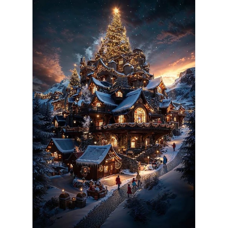 Classic Santa Claus Christmas Canvas Wall Art Festive Holiday Poster Decor 17