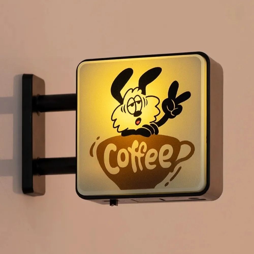 Mini Coffee Corner LED Light Sign Magnet Creative Pegboard Glow Decor 8