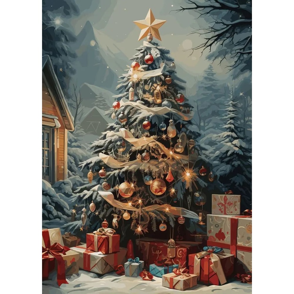 Classic Santa Claus Christmas Canvas Wall Art Festive Holiday Poster Decor 22