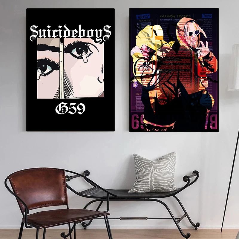 Vintage Suicideboys Album Canvas Poster Hip Hop Wall Art Room Decor 2