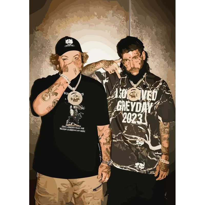 Vintage Suicideboys Album Canvas Poster Hip Hop Wall Art Room Decor 6