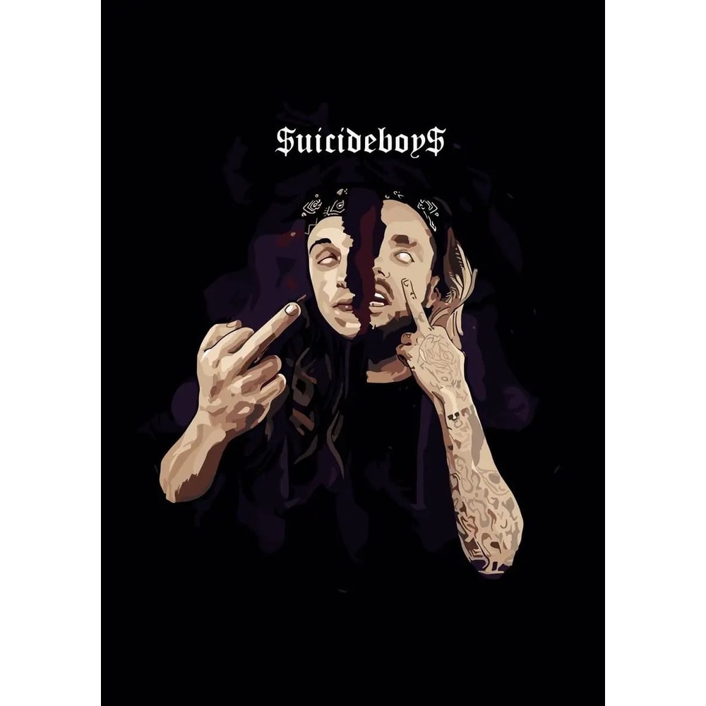 Vintage Suicideboys Album Canvas Poster Hip Hop Wall Art Room Decor 12