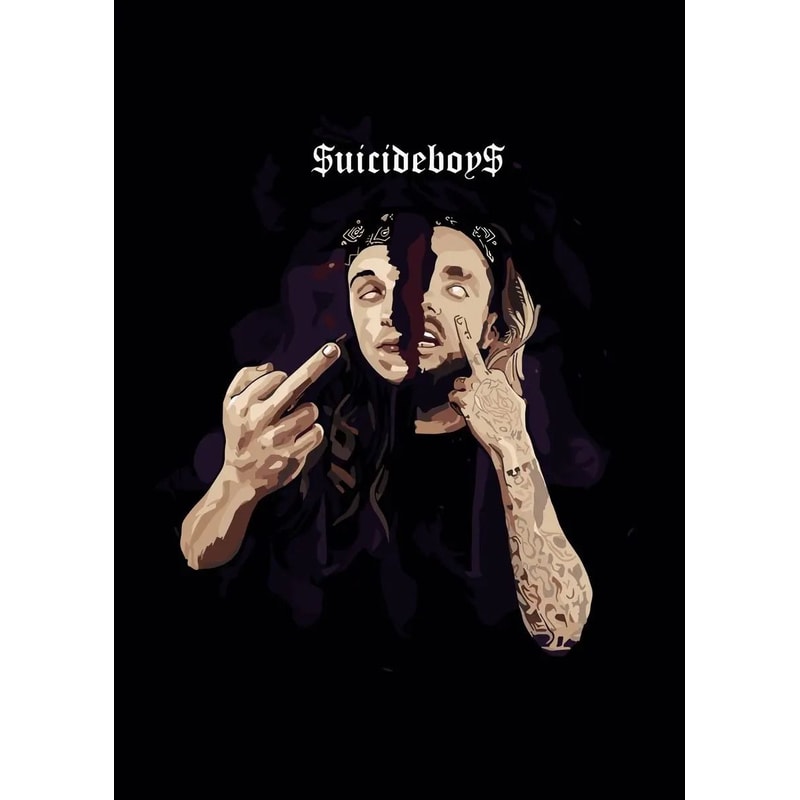 Vintage Suicideboys Album Canvas Poster Hip Hop Wall Art Room Decor 12