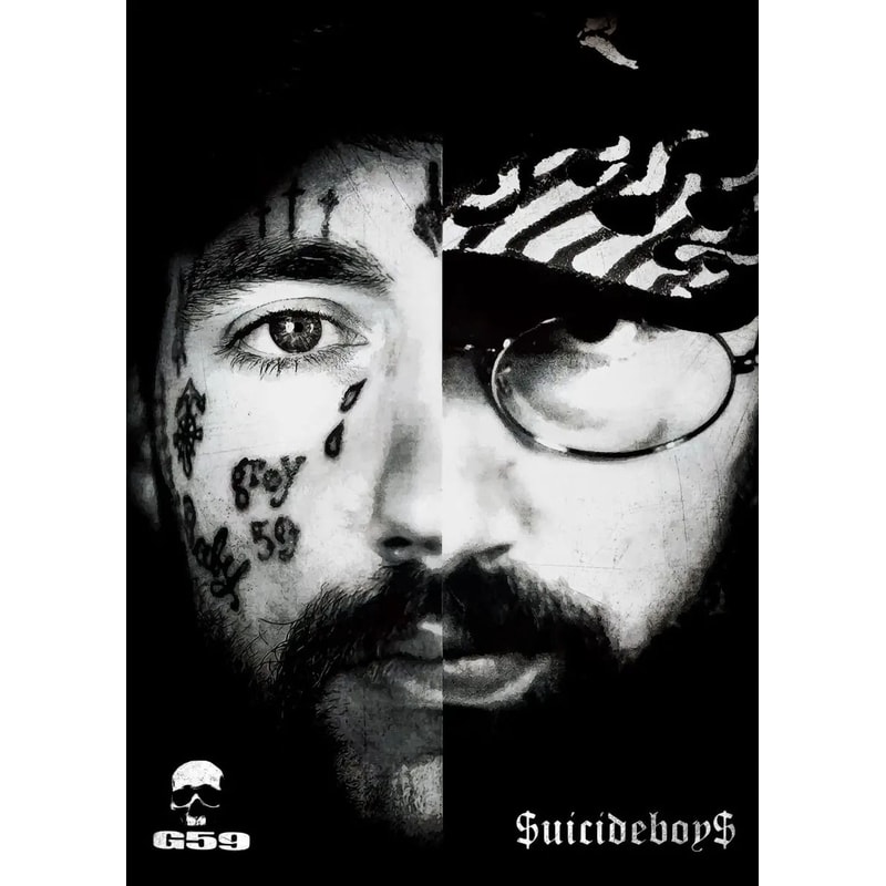 Vintage Suicideboys Album Canvas Poster Hip Hop Wall Art Room Decor 13