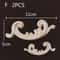 Vintage Floral Wood Carved Corner Appliques 2PC Decorative Furniture Onlays 14