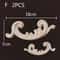 Vintage Floral Wood Carved Corner Appliques 2PC Decorative Furniture Onlays 15