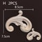 Vintage Floral Wood Carved Corner Appliques 2PC Decorative Furniture Onlays 17