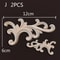 Vintage Floral Wood Carved Corner Appliques 2PC Decorative Furniture Onlays 19