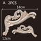 Vintage Floral Wood Carved Corner Appliques 2PC Decorative Furniture Onlays 8