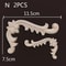 Vintage Floral Wood Carved Corner Appliques 2PC Decorative Furniture Onlays 23
