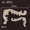 Vintage Floral Wood Carved Corner Appliques 2PC Decorative Furniture Onlays 24