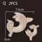 Vintage Floral Wood Carved Corner Appliques 2PC Decorative Furniture Onlays 27