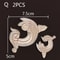 Vintage Floral Wood Carved Corner Appliques 2PC Decorative Furniture Onlays 27