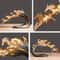 Golden Resin Horse Sculpture Set Luxury Herd Figurines For Home And Office Decor 1