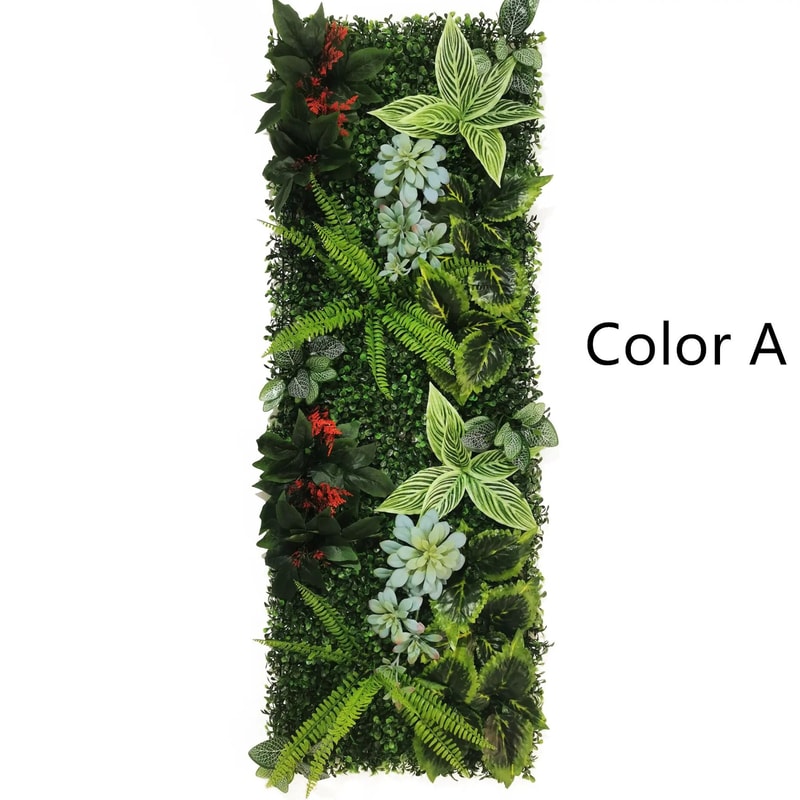 Artificial Rose Wall Panel Greenery Backdrop 1575x4724in Decorative Lawn Mat 0