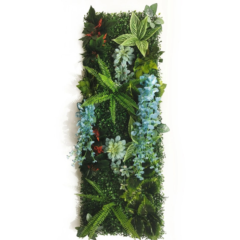 Artificial Rose Wall Panel Greenery Backdrop 1575x4724in Decorative Lawn Mat 10