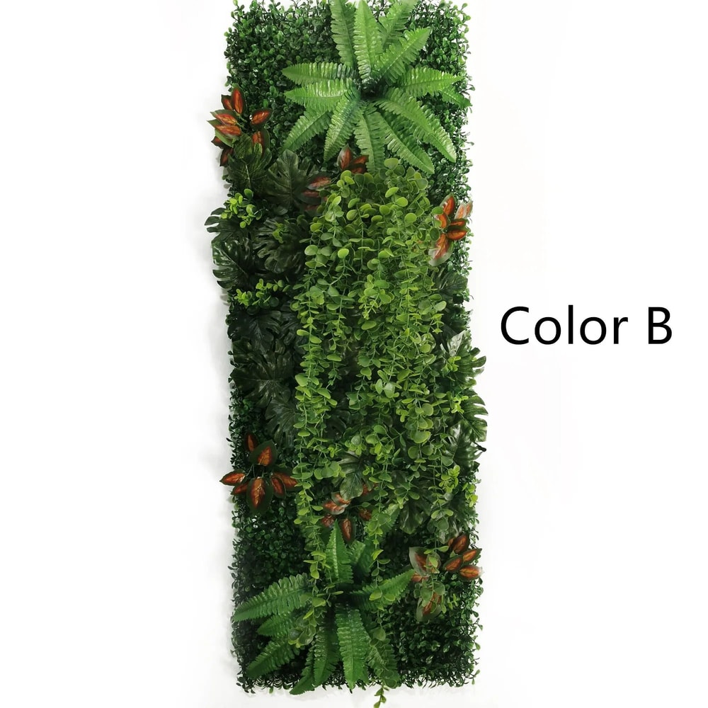 Artificial Rose Wall Panel Greenery Backdrop 1575x4724in Decorative Lawn Mat 1