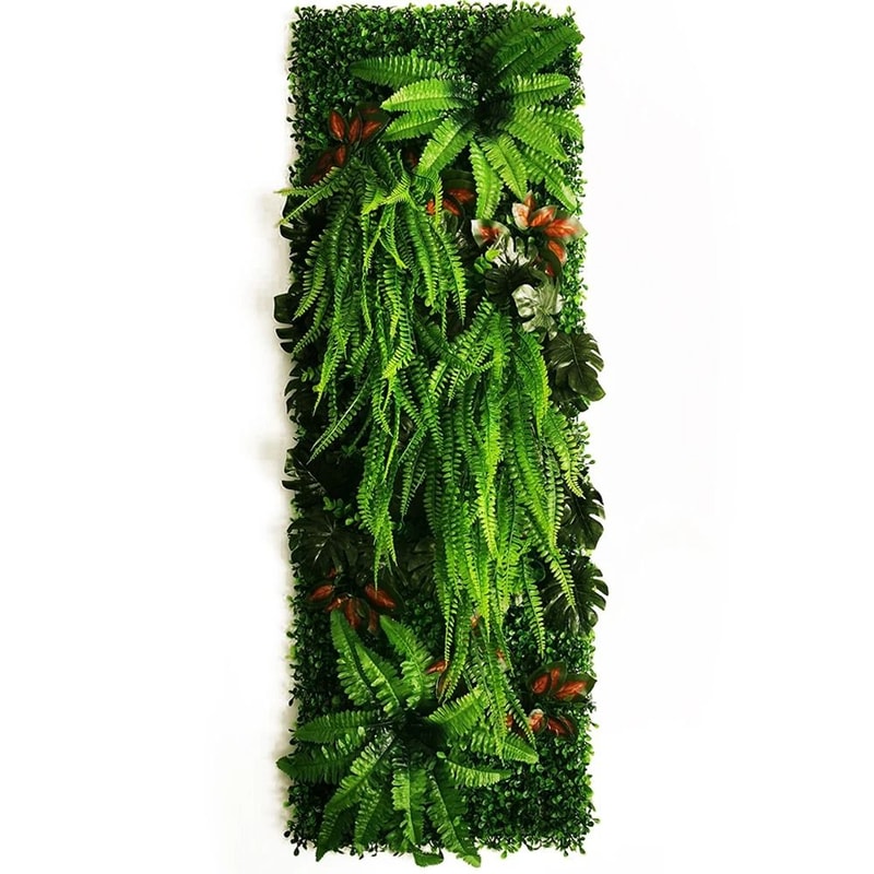 Artificial Rose Wall Panel Greenery Backdrop 1575x4724in Decorative Lawn Mat 28
