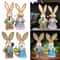 Rustic Easter Straw Bunny Figurine Spring Garden Home Decoration Ornament 4