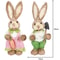 Rustic Easter Straw Bunny Figurine Spring Garden Home Decoration Ornament 5