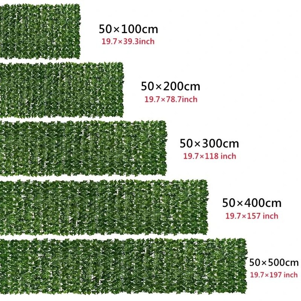 Expandable Artificial Ivy Leaf Fence Privacy Screen Green Garden Balcony Decor 1