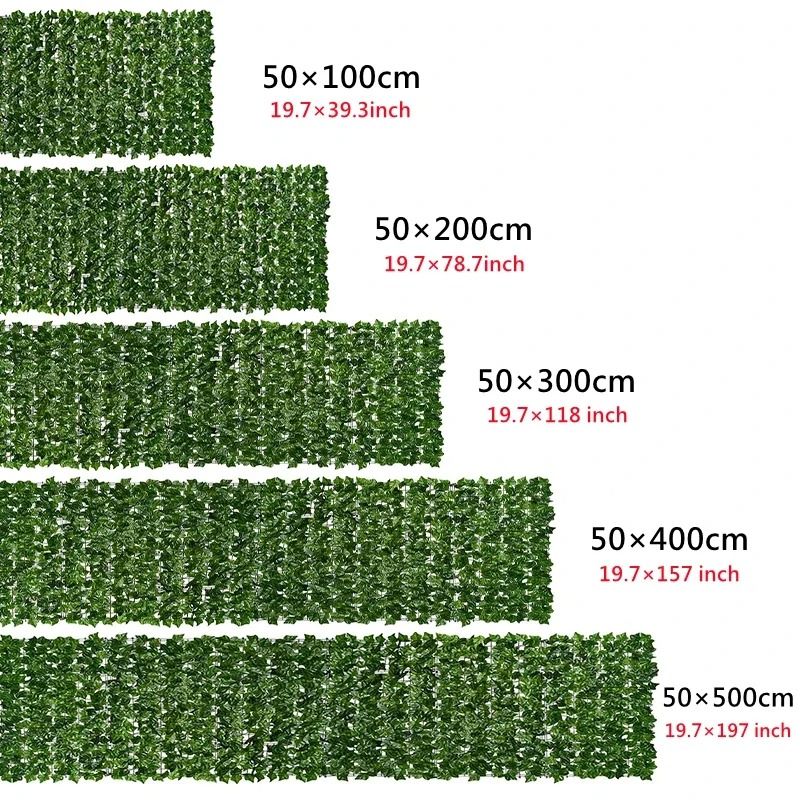 Expandable Artificial Ivy Leaf Fence Privacy Screen Green Garden Balcony Decor 1