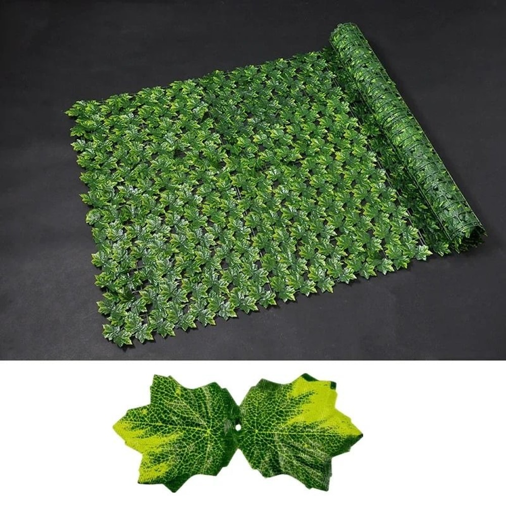 Expandable Artificial Ivy Leaf Fence Privacy Screen Green Garden Balcony Decor 16