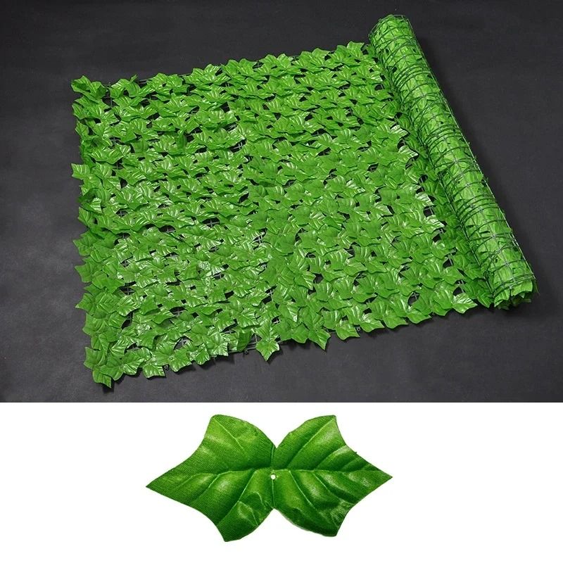 Expandable Artificial Ivy Leaf Fence Privacy Screen Green Garden Balcony Decor 17