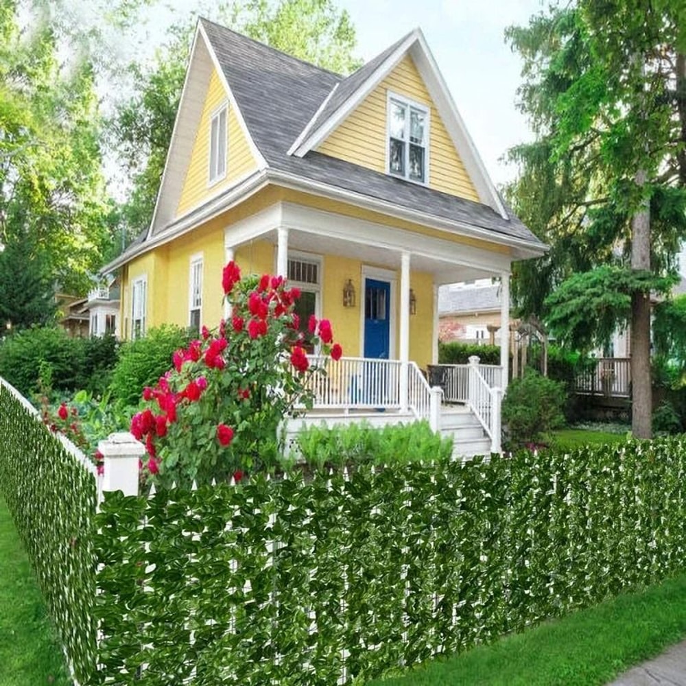 Expandable Artificial Ivy Leaf Fence Privacy Screen Green Garden Balcony Decor 4