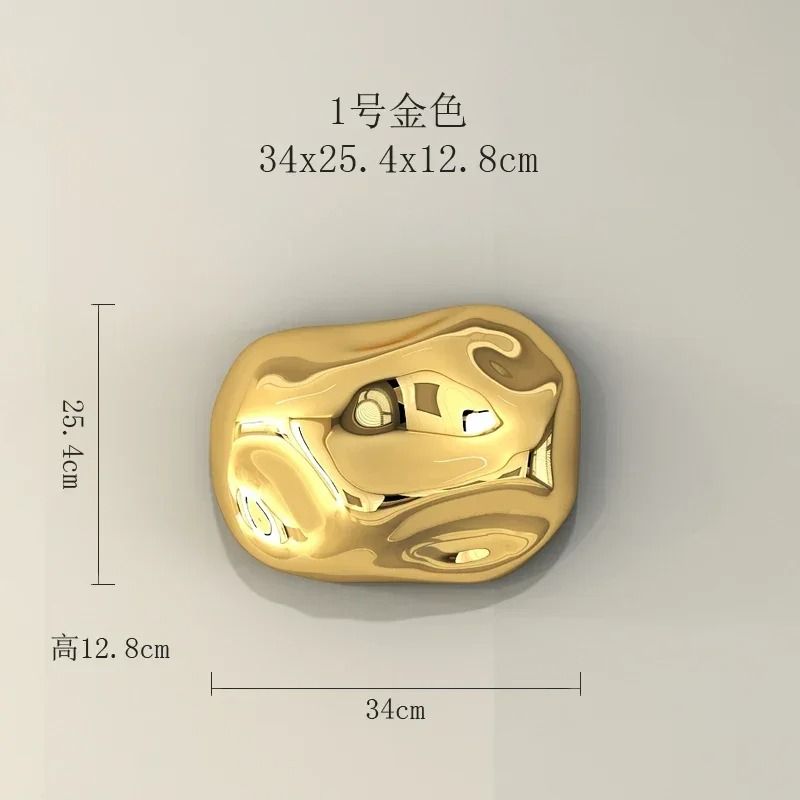 Modern Abstract Stone Wall Hanging Sculpture Minimalist Home Decor Accent 18