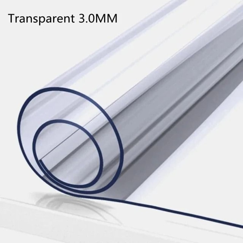 Ultra Clear 30mm PVC Table Protector Waterproof Oil Proof Soft Glass Table Cover 9