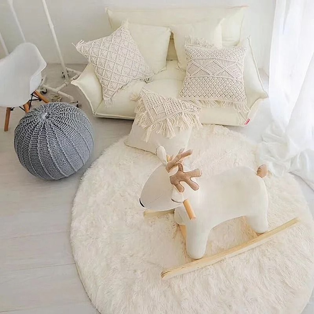 CloudSoft Round Plush Rug For Living Room Bedroom Comfort 4