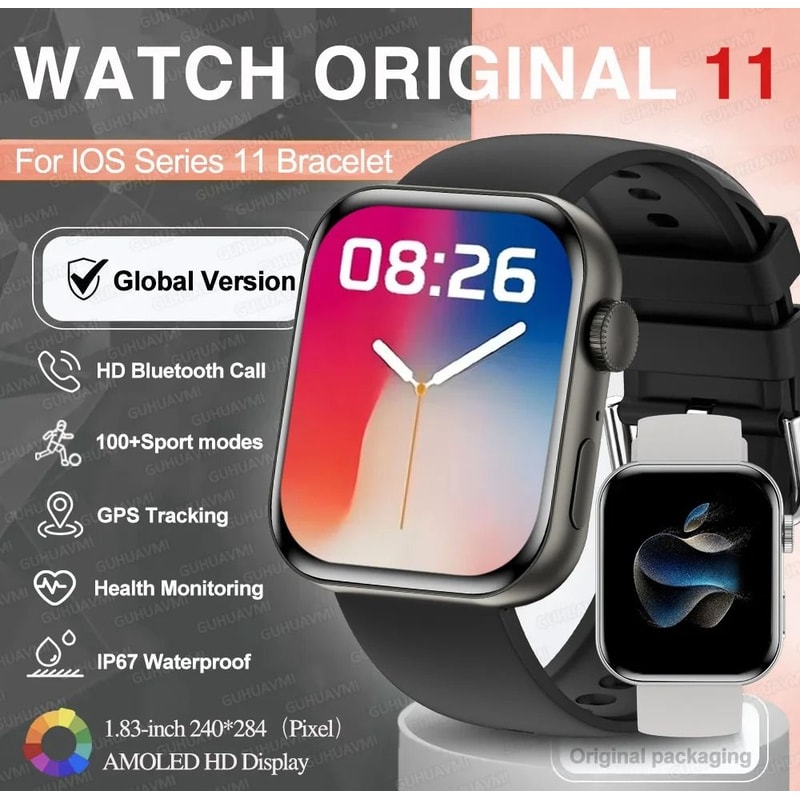 S11 AMOLED Smart Watch GPS Call Waterproof Fitness Tracker For IOS Android 0